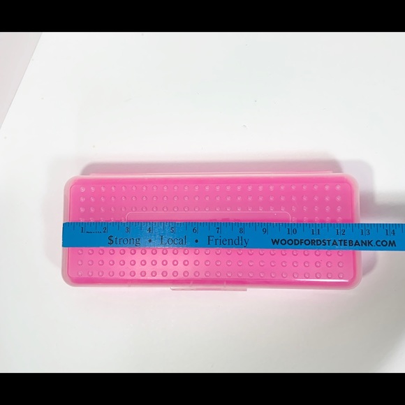 Spacemaker VTG Frosted Hot Pink Pencil Box 13x5 - Picture 7 of 8